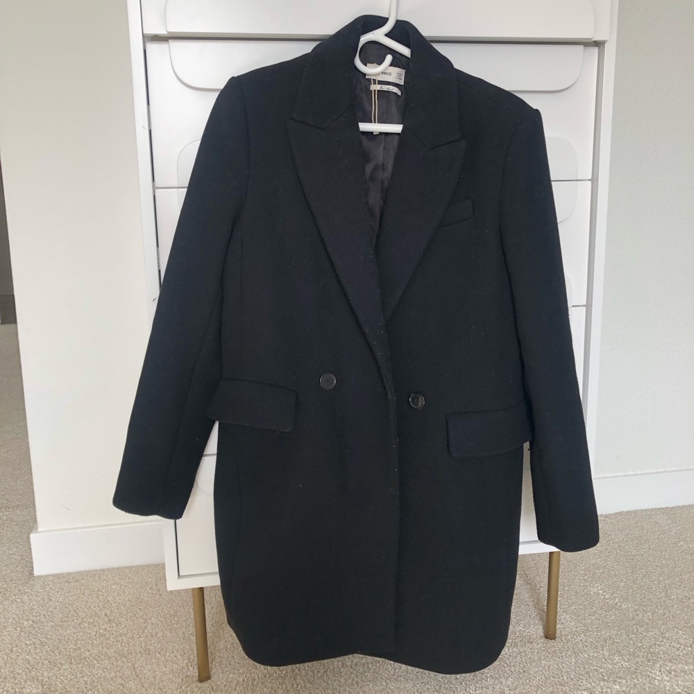 MANGO Black Wool Coat🖤
